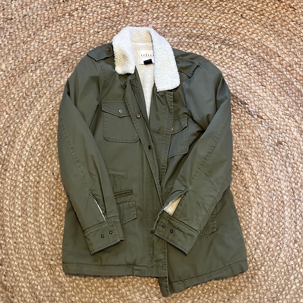 Anthropologie Sherpa Lined Jacket